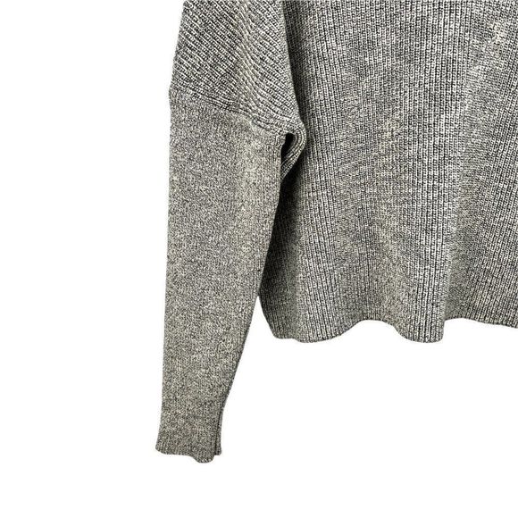 J Brand Ribbed Marled Boxy Oversized Drop Shoulder Crop Sweater 8895SW95 - Picture 5 of 7